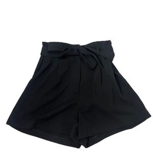 Black shorts with tie